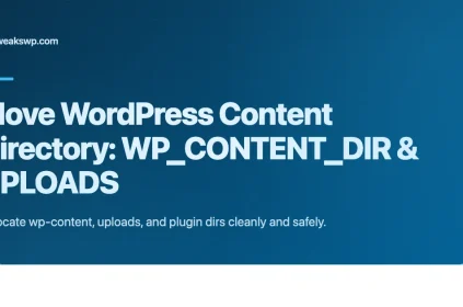 Banner for moving WordPress content directory and uploads path