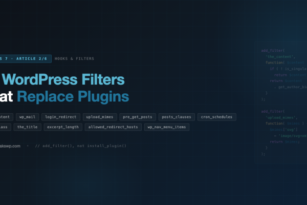 12 WordPress Filters That Replace Plugins - Code Snippets You Can Use Today