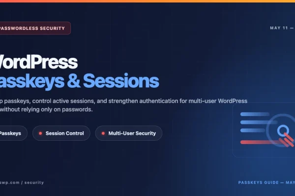 WordPress passkeys and session management feature image